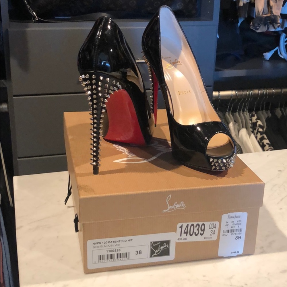 Christian Louboutin Nvps 120 Patent Spike Studded